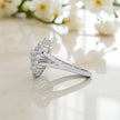 Frozen Blossom Moissanite Cluster Ring
