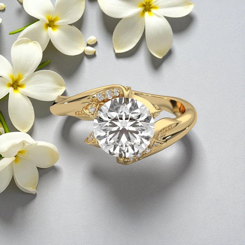 Petal Embrace Moissanite Ring