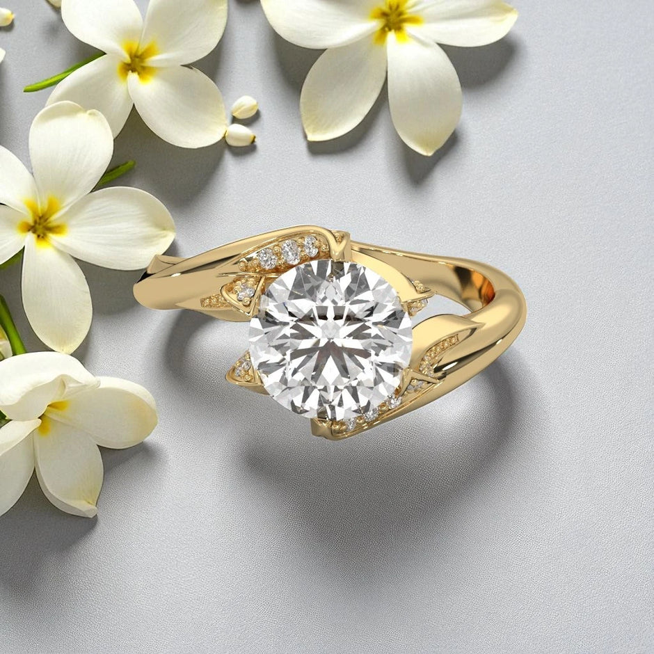 Petal Embrace Moissanite Ring