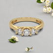 Trinity Bloom Moissanite Ring