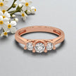 Trinity Bloom Moissanite Ring