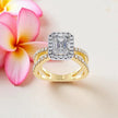 Moissanite Solitaire Halo Ring RG-MD-SL-200/96