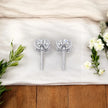 Solitaire Moissanite Diamond 925 Sterling Silver Stud Earrings
