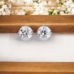 Solitaire Moissanite diamond 925 Sterling Silver Stud Earrings