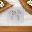 Solitaire Moissanite diamond 925 Sterling Silver Stud Earrings