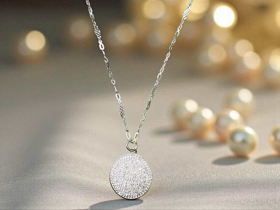 925 sterling silver round pendant