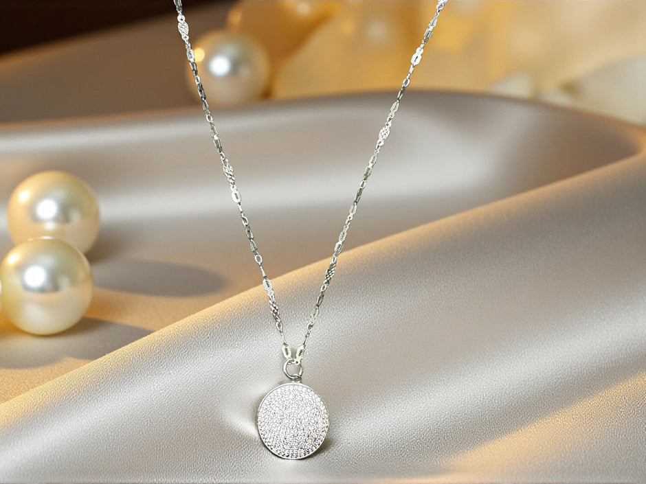 925 sterling silver round pendant