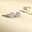 Nature Inspired Floral 925 Sterling Silver Moissanite diamond Earrings