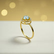 Trillion Cut Natural aqua marine Art Deco Ring RG-GM-AQ-SL-018