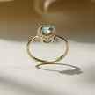 Trillion Cut Natural aqua marine Art Deco Ring RG-GM-AQ-SL-018