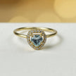 Trillion Cut Natural aqua marine Art Deco Ring RG-GM-AQ-SL-018