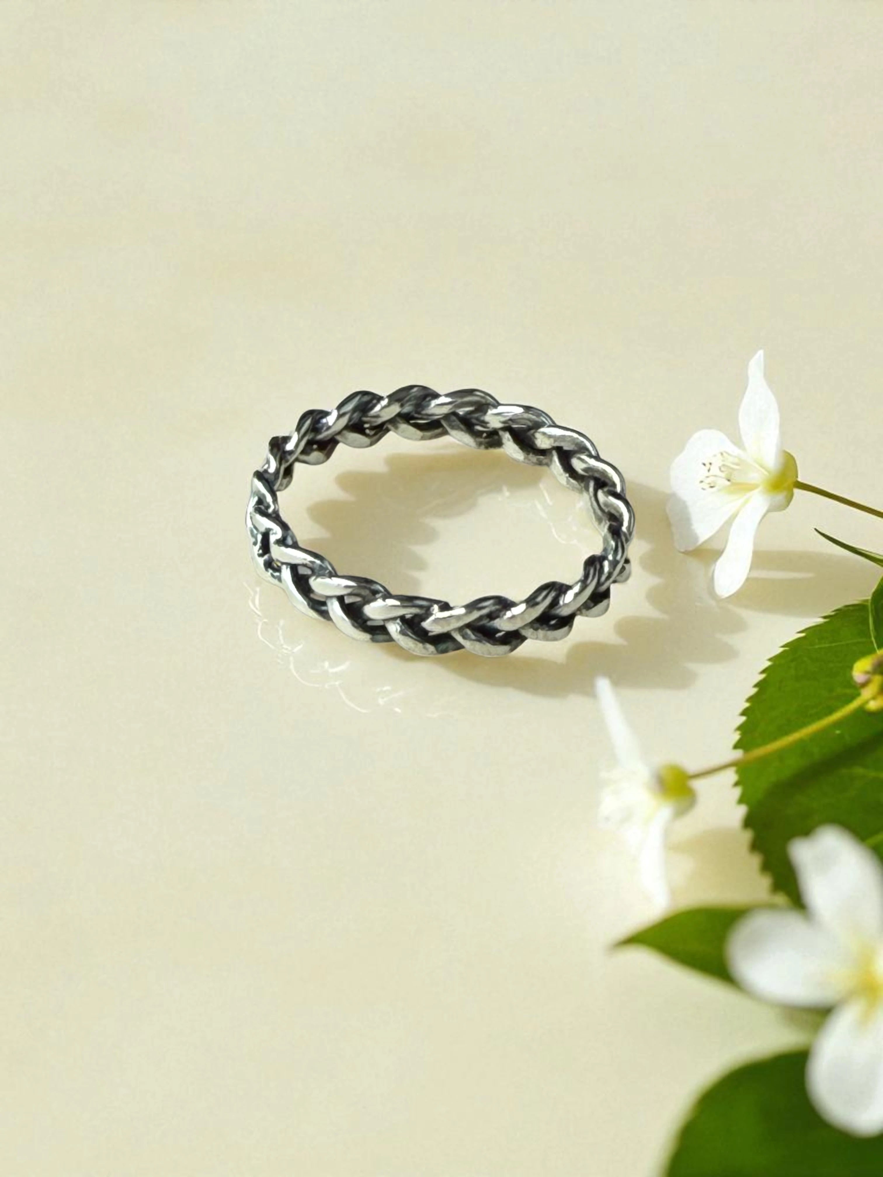 925 Sterling Silver Rope Band