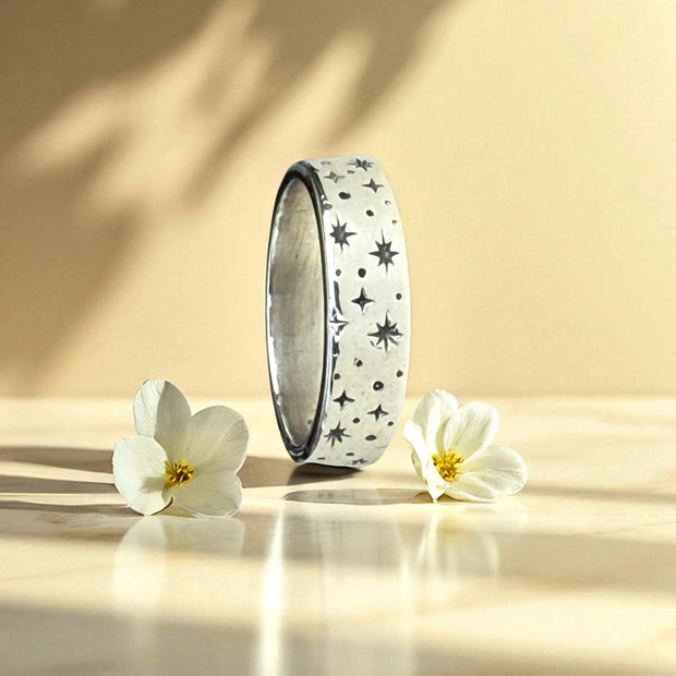 925 Sterling Silver Celestial Star Ring
