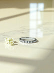 925 Sterling Silver Textured Silver Band Ring