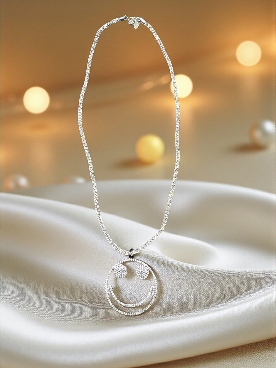 Smiley face 925 sterling silver  pendant