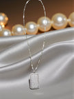 Pave Bar 925 sterling silver pendant