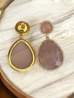 Soft rose mauve dangle earrings