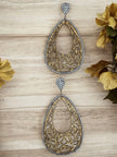 Nature Inspired Wooden Teardrop Earrings