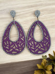 Nature Inspired Wooden Teardrop Earrings