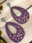 Nature Inspired Wooden Teardrop Earrings